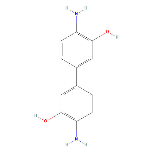3,3'-Dihydroxybenzidine (CAS: 2373-98-0) - Chemical Structure and Molecular Formula 