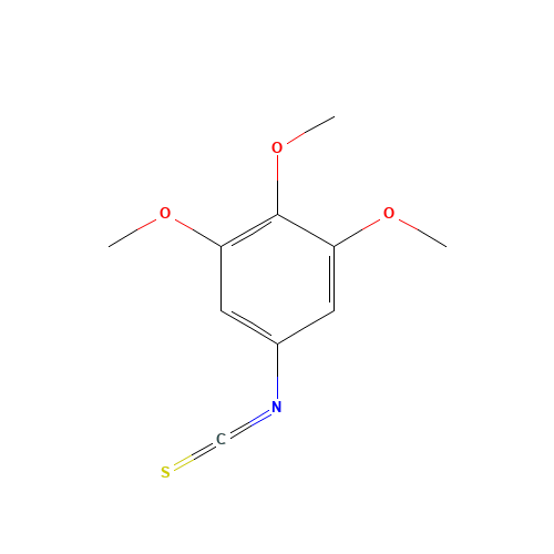 3,4,5-TRIMETHOXYPHENYL ISOTHIOCYANATE (CAS: 35967-24-9) - Chemical Structure and Molecular Formula 