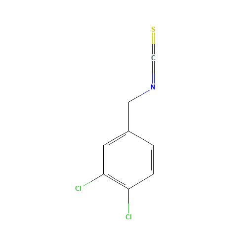 3,4-DICHLOROBENZYL ISOTHIOCYANATE (CAS: 18967-42-5) - Chemical Structure and Molecular Formula 
