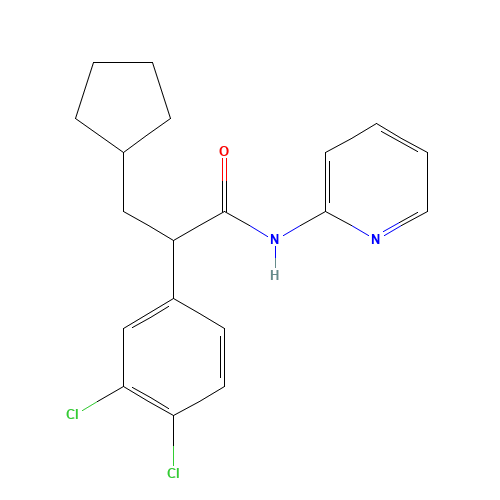 3,4-DICHLORO-ALPHA-(CYCLOPENTYLMETHYL)-N-2-PYRIDINYL-BENZENEACETAMIDE (CAS: 300353-42-8) - Related Chemical Product