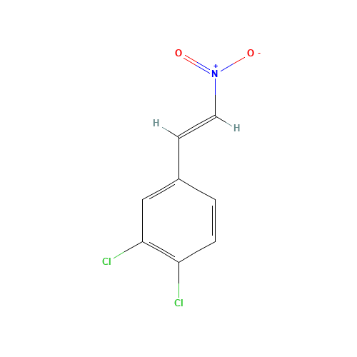 3,4-DICHLORO-OMEGA-NITROSTYRENE (CAS: 18984-16-2) - Chemical Structure and Molecular Formula 