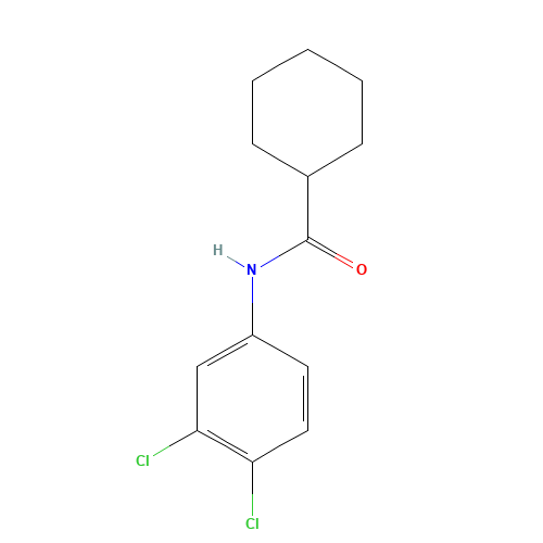 3',4'-DICHLOROCYCLOHEXANECARBOXANILIDE (CAS: 15907-85-4) - Chemical Structure and Molecular Formula 