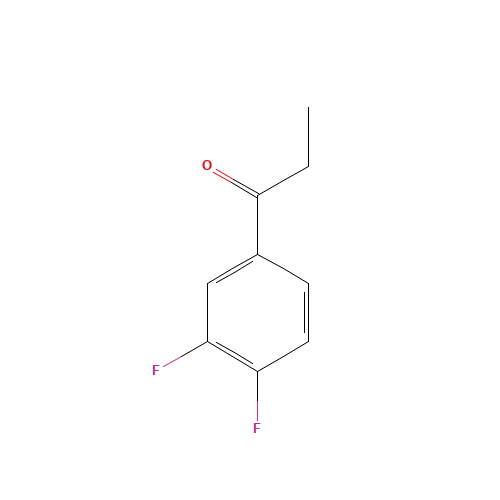 3',4'-DIFLUOROPROPIOPHENONE (CAS: 23384-72-7) - Chemical Structure and Molecular Formula 