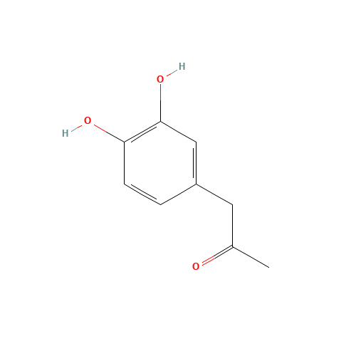 3,4-DIHYDROXYPHENYLACETONE (CAS: 2503-44-8) - Chemical Structure and Molecular Formula 