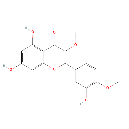 3,4'-DIMETHOXY-3',5,7-TRIHYDROXYFLAVONE (CAS: 33429-83-3) - Chemical Structure and Molecular Formula 