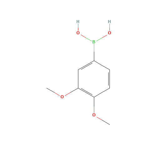 3,4-Dimethoxyphenylboronic acid (CAS: 122775-35-3) - Chemical Structure and Molecular Formula 