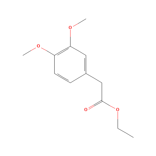ETHYL 3,4-DIMETHOXYPHENYLACETATE (CAS: 18066-68-7) - Chemical Structure and Molecular Formula 