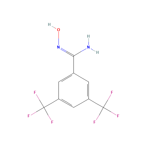 3,5-BIS(TRIFLUOROMETHYL)BENZAMIDOXIME (CAS: 72111-09-2) - Chemical Structure and Molecular Formula 