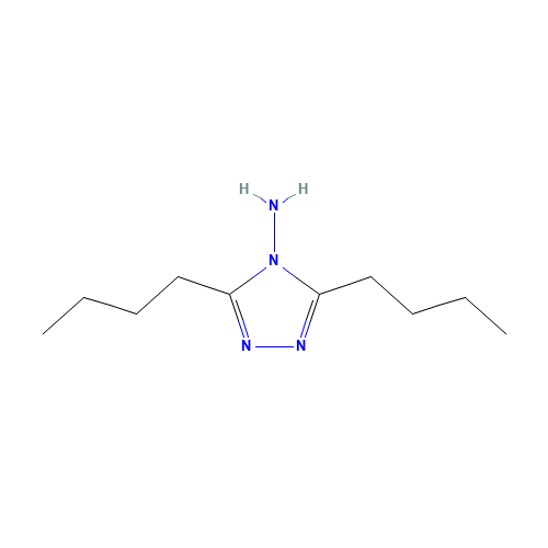 3,5-DIBUTYL-1,2,4-TRIAZOL-4-YLAMINE (CAS: 62695-58-3) - Chemical Structure and Molecular Formula 