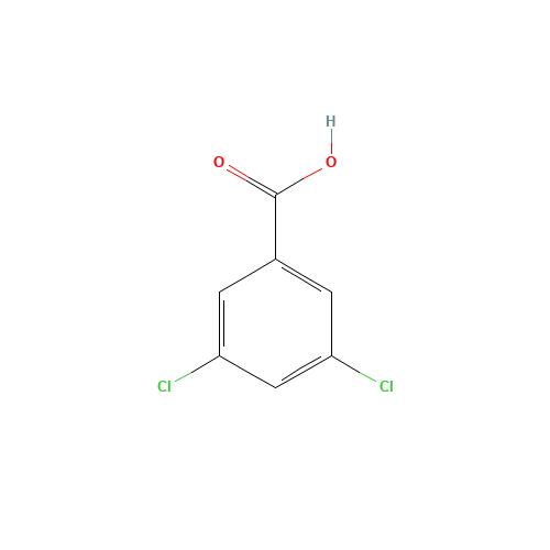 3,5-Dichlorobenzoic acid (CAS: 51-36-5) - Chemical Structure and Molecular Formula 