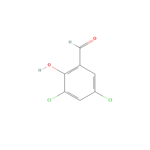 3,5-DICHLOROSALICYLALDEHYDE (CAS: 90-60-8) - Chemical Structure and Molecular Formula 