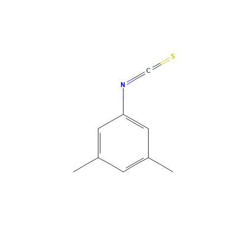 3,5-DIMETHYLPHENYL ISOTHIOCYANATE (CAS: 40046-30-8) - Chemical Structure and Molecular Formula 