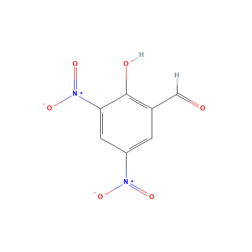 3,5-DINITROSALICYLALDEHYDE (CAS: 2460-59-5) - Chemical Structure and Molecular Formula 