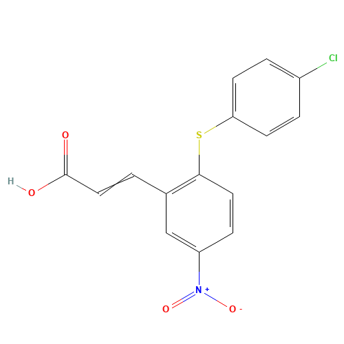 3-[2-[(4-CHLOROPHENYL)THIO]-5-NITROPHENYL]ACRYLIC ACID (CAS: 175278-51-0) - Related Chemical Product