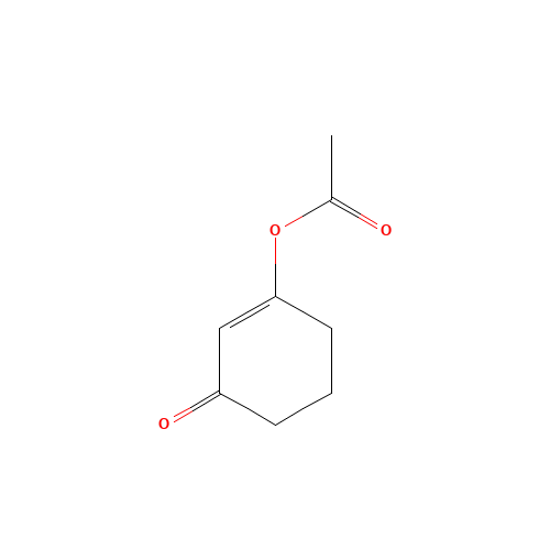 3-ACETOXY-2-CYCLOHEXEN-1-ONE (CAS: 57918-73-7) - Chemical Structure and Molecular Formula 