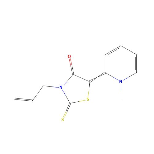 2-THIOXO-3-ALLYL-2-4-OXO-5-(N-METHYL-PYRID-2-YLIDEN)-1,3-THIAZOLDINE (CAS: 34330-15-9) - Related Chemical Product