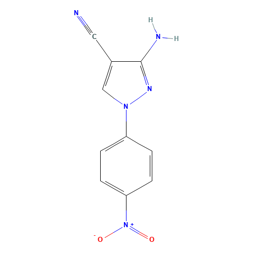 3-AMINO-1-(4-NITROPHENYL)-1H-PYRAZOLE-4-CARBONITRILE (CAS: 219930-67-3) - Chemical Structure and Molecular Formula 
