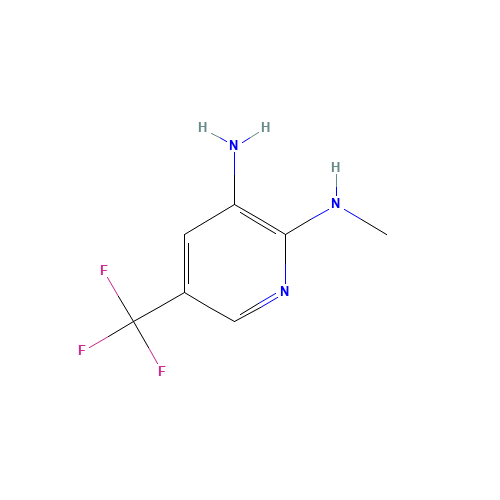 3-AMINO-2-(METHYLAMINO)-5-(TRIFLUOROMETHYL)PYRIDINE (CAS: 172648-55-4) - Chemical Structure and Molecular Formula 
