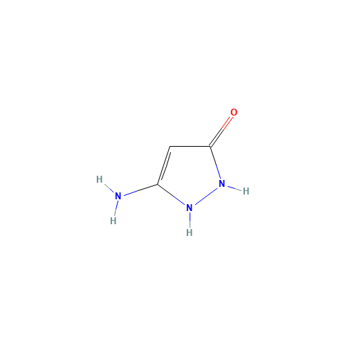 3-Amino-5-hydroxypyrazole (CAS: 6126-22-3) - Chemical Structure and Molecular Formula 