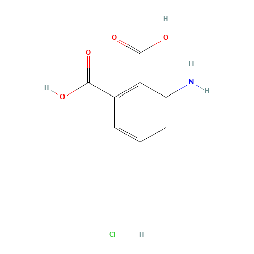3-AMINOPHTHALIC ACID HYDROCHLORIDE (CAS: 6946-22-1) - Chemical Structure and Molecular Formula 