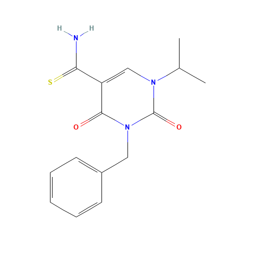 3-BENZYL-1-ISOPROPYL-2,4-DIOXO-1,2,3,4-TETRAHYDROPYRIMIDINE-5-CARBOTHIOAMIDE (CAS: 175203-49-3) - Related Chemical Product