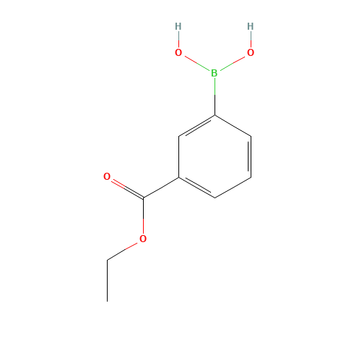 3-Ethoxycarbonylphenylboronic acid (CAS: 4334-87-6) - Chemical Structure and Molecular Formula 