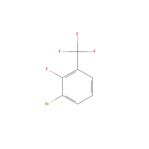 3-BROMO-2-FLUOROBENZOTRIFLUORIDE (CAS: 144584-67-8) - Chemical Structure and Molecular Formula 