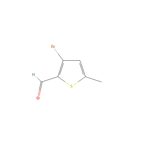 3-Bromo-5-methyl-2-thiophenecarboxaldehyde (CAS: 36155-82-5) - Chemical Structure and Molecular Formula 
