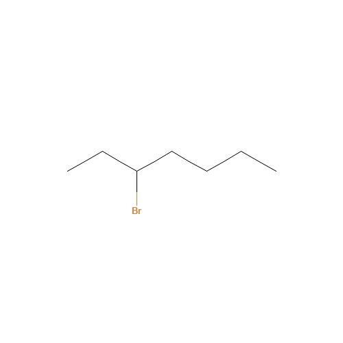 3-BROMOHEPTANE (CAS: 1974-05-6) - Chemical Structure and Molecular Formula 
