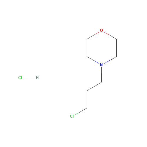 4-(3-chloropropyl)morpholinium chloride (CAS: 57616-74-7) - Chemical Structure and Molecular Formula 