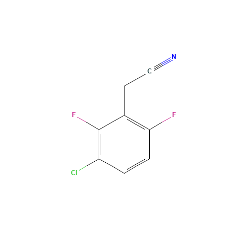 3-CHLORO-2,6-DIFLUOROPHENYLACETONITRILE (CAS: 261762-55-4) - Chemical Structure and Molecular Formula 