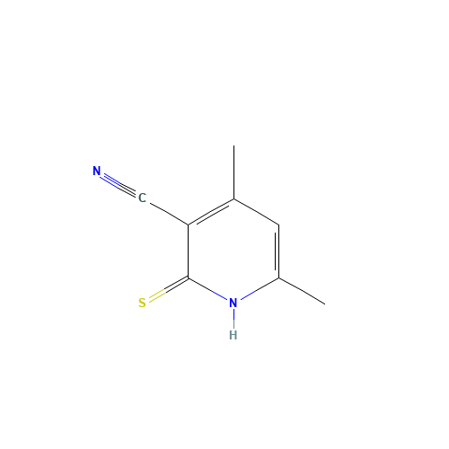 3-CYANO-4,6-DIMETHYL-2-MERCAPTOPYRIDINE (CAS: 54585-47-6) - Chemical Structure and Molecular Formula 