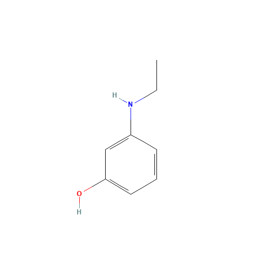 3-ETHYLAMINOPHENOL (CAS: 621-31-8) - Chemical Structure and Molecular Formula 