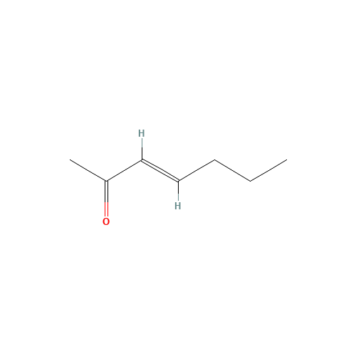 3-HEPTEN-2-ONE (CAS: 1119-44-4) - Chemical Structure and Molecular Formula 