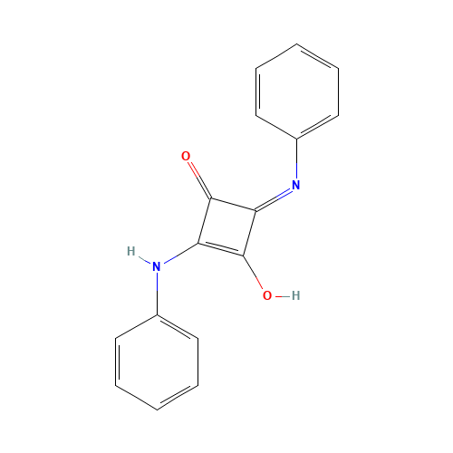 3-Hydroxy-2-(phenylamino)-4-(phenylimino)-2-cyclobuten-1-one (CAS: 18019-52-8) - Chemical Structure and Molecular Formula 