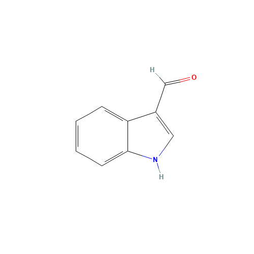 Indole-3-carboxaldehyde (CAS: 487-89-8) - Chemical Structure and Molecular Formula 