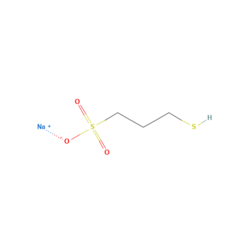 Sodium 3-mercaptopropanesulphonate (CAS: 17636-10-1) - Chemical Structure and Molecular Formula 
