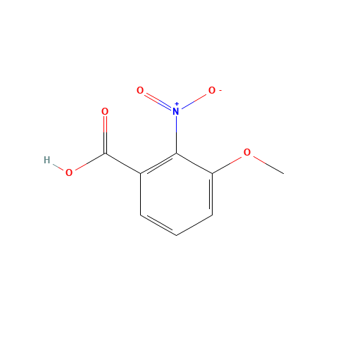 3-METHOXY-2-NITROBENZOIC ACID (CAS: 4920-80-3) - Chemical Structure and Molecular Formula 