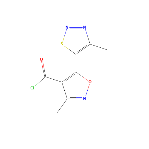 3-METHYL-5-(4-METHYL-1,2,3-THIADIAZOL-5-YL)-4-ISOXAZOLECARBONYL CHLORIDE (CAS: 423768-48-3) - Related Chemical Product