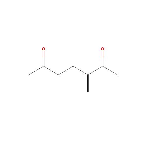 3-METHYLENE-2,6-HEPTANEDIONE,TECH. 85 (CAS: 22289-05-0) - Chemical Structure and Molecular Formula 