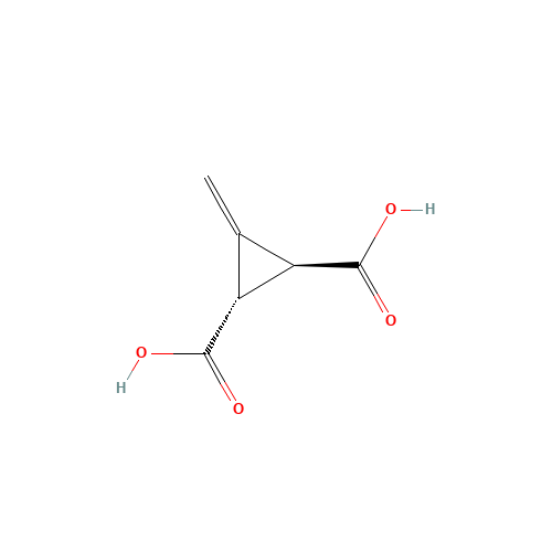 3-METHYLENECYCLOPROPANE-TRANS-1,2-DICARBOXYLIC ACID (CAS: 499-02-5) - Chemical Structure and Molecular Formula 