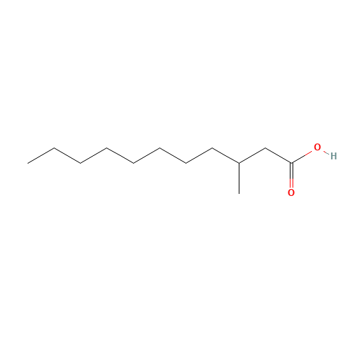 3-METHYLUNDECANOIC ACID (CAS: 65781-38-6) - Chemical Structure and Molecular Formula 