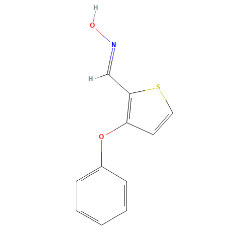 3-PHENOXYTHIOPHENE-2-CARBALDEHYDE OXIME (CAS: 175203-75-5) - Chemical Structure and Molecular Formula 