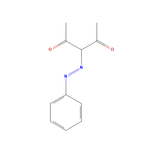 3-PHENYLAZOACETYLACETONE (CAS: 56276-49-4) - Chemical Structure and Molecular Formula 