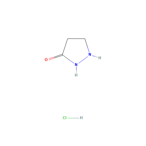 3-PYRAZOLIDINONE HYDROCHLORIDE (CAS: 1752-88-1) - Chemical Structure and Molecular Formula 