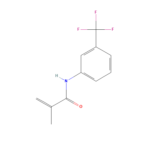 3'-TRIFLUOROMETHYLMETHACRYLANILIDE (CAS: 783-05-1) - Chemical Structure and Molecular Formula 