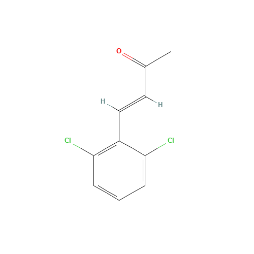 2,6-DICHLOROBENZYLIDENEACETONE (CAS: 81559-89-9) - Chemical Structure and Molecular Formula 