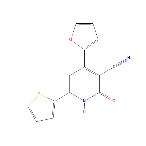 4-(2-FURYL)-2-OXO-6-(2-THIENYL)-1,2-DIHYDRO-3-PYRIDINECARBONITRILE (CAS: 81682-91-9) - Related Chemical Product