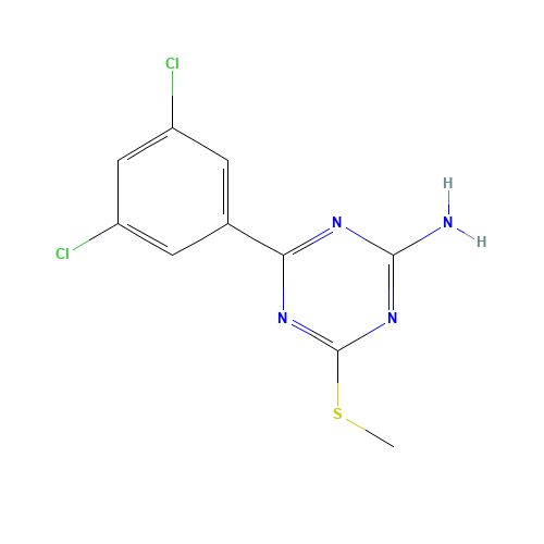 4-(3,5-DICHLOROPHENYL)-6-(METHYLTHIO)-1,3,5-TRIAZIN-2-AMINE (CAS: 175204-58-7) - Related Chemical Product