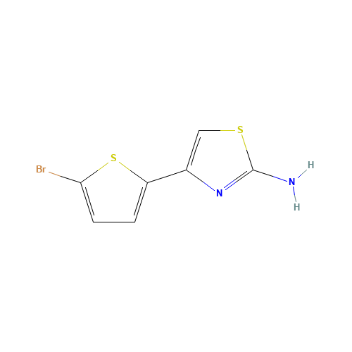 4-(5-BROMO-2-THIENYL)-1,3-THIAZOL-2-AMINE (CAS: 34801-14-4) - Chemical Structure and Molecular Formula 